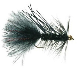 Gold Bead Rubber Leg Crystal Bugger Fly for Trout