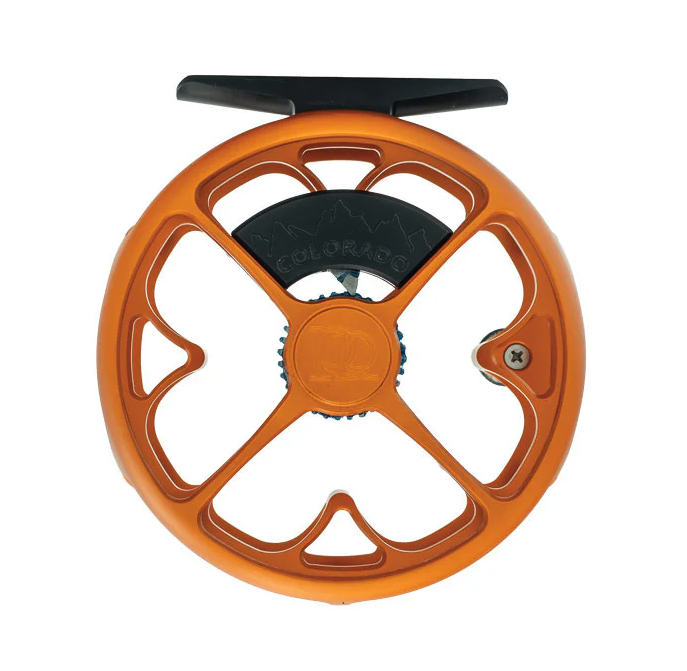 Ross Reels Colorado Fly Reel Matte Pumpkin Limited Edition Front of Ross Reels Colorado Fly Reel Matte Pumpkin Limited Edition