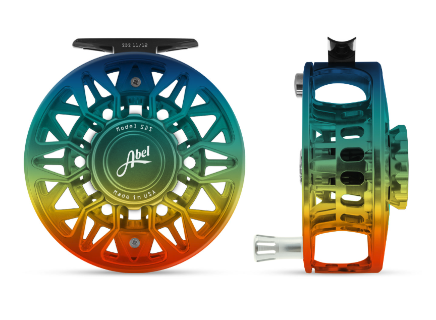 Abel SDS 11/12 Fly Reel in custom baja fade color.