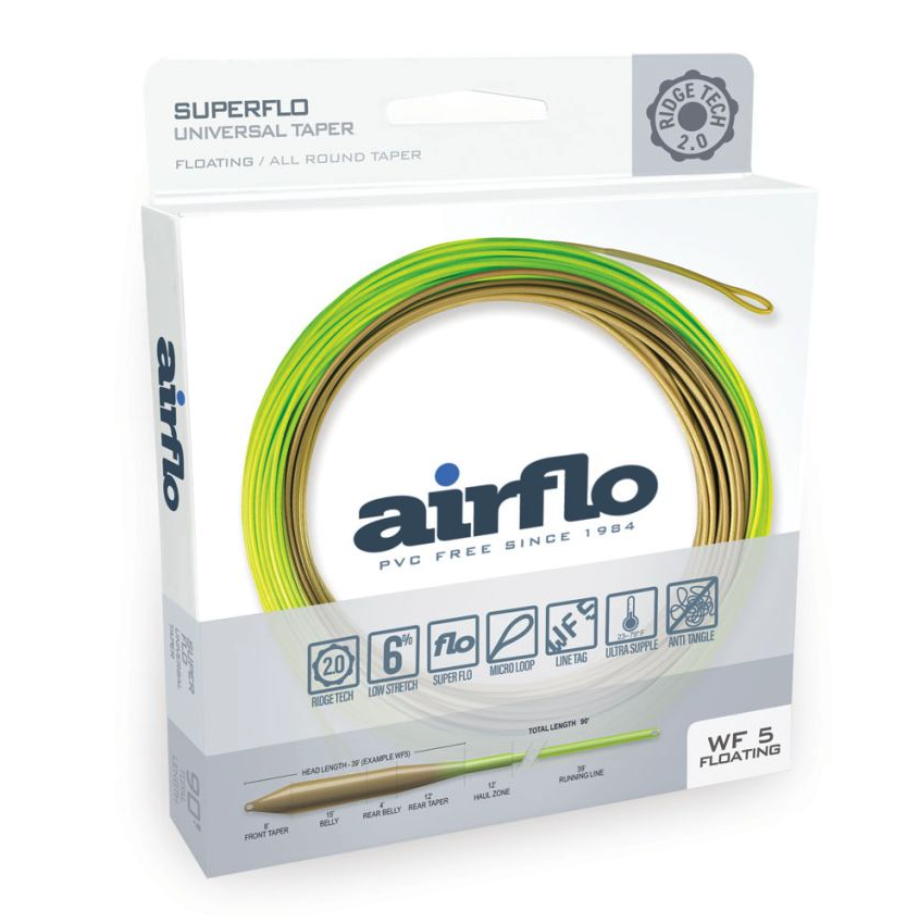 Airflo SuperFlo Ridge 2.0 Universal Taper Fly Line Coil Chartreuse Moss