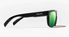 Side profile view of  Bajio Caballo Polarized Sunglasses Black Matte Green Mirror.