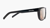 Side profile view of the Bajio Hopedale Polarized Sunglasses Black Gloss Silver Mirror.