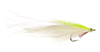 Lefty's Deceiver fishing fly in chartreuse and white color