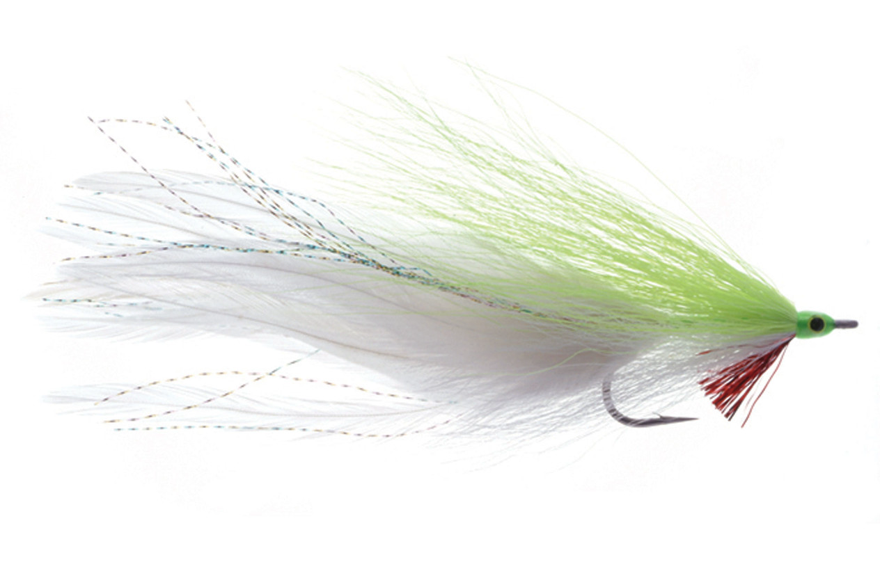 Lefty's Big Fish Deceiver fly from Umpqua in Chartreuse and White color