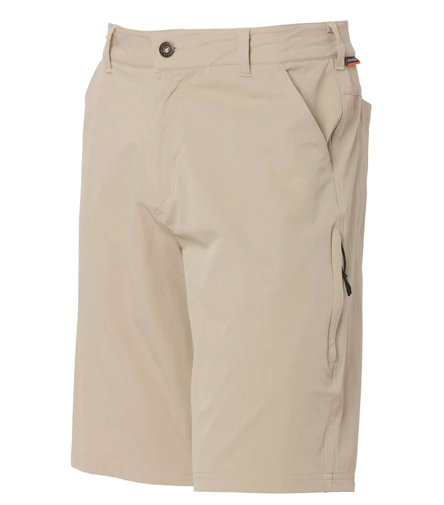 Durable Gaff Shorts with multiple pockets for gear storage.