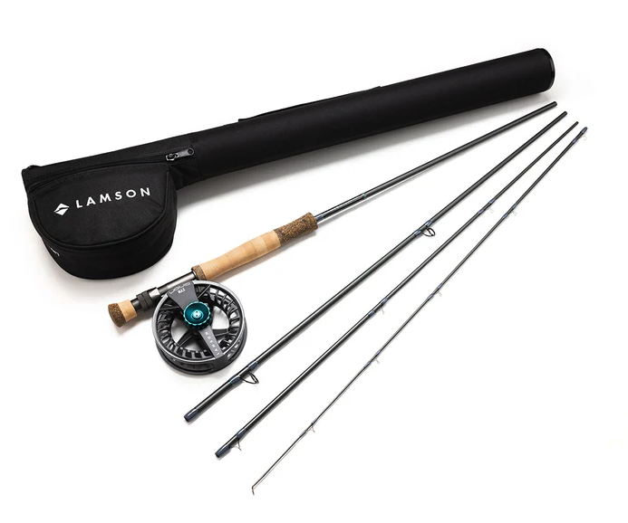 Lamson Liquid Max Fly Rod and Reel Outfit in protective nylon travel case