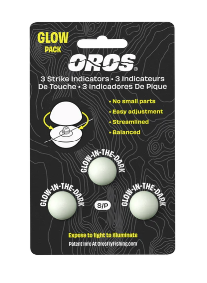 Oros Glow In The Dark Strike Indicators for enhanced fly fishing visibility at night