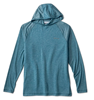 Men's Orvis DriCast Hoodie featuring a breathable, quick-dry material perfect for active outdoor adventures.