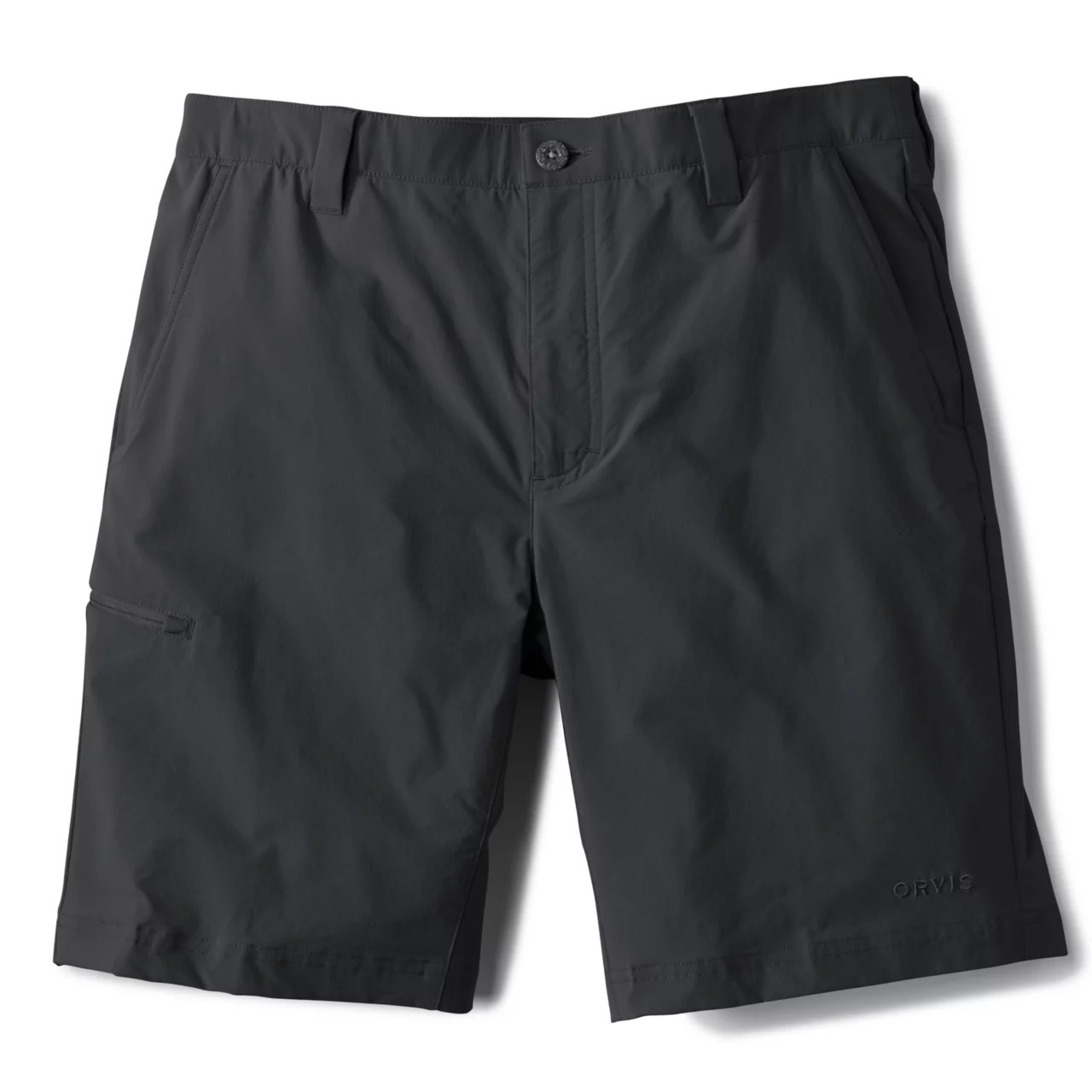 Front side of Orvis Jackson Quick Dry 9" Shorts in Black