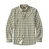 Moss / Snow Plaid colored model of the Orvis Stonefly Stretch Long-Sleeve Shirt