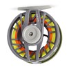 Back side view of Charcoal Orvis Clearwater Fly Reel with fly line