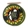 Front side view of Dark Pine Orvis Clearwater Fly Reel with fly line