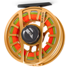 Ergonomically designed Orvis Hydros fly reel with radiused reel foot for leader protection