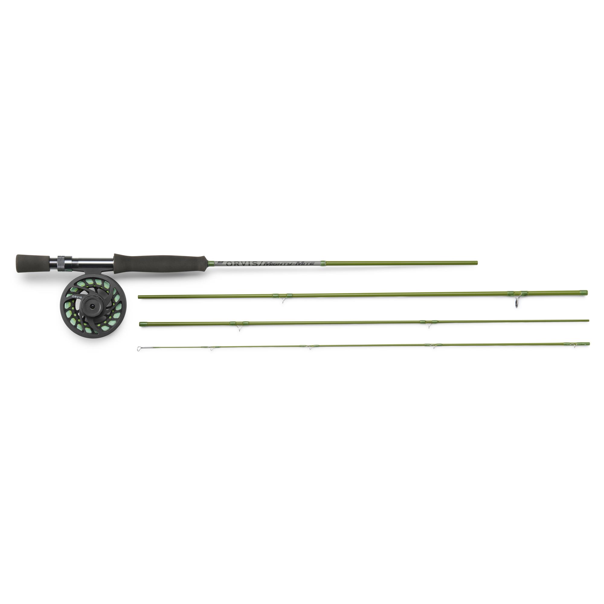 Disassembled pieces to the Orvis Mighty-Mite Fly Rod And Reel Outfit