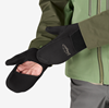 Close-up of Patagonia Homepool Fishing Mitt Gloves, featuring a soft, durable exterior for outdoor use.