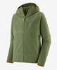 Close-up of the Patagonia R1 TechFace Fitz Roy Trout Hoody, showcasing its breathable, stretchy fabric.