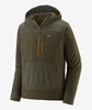 Patagonia R2 TechFace Pullover with hood, ideal for layering during chilly hikes and outdoor adventures.