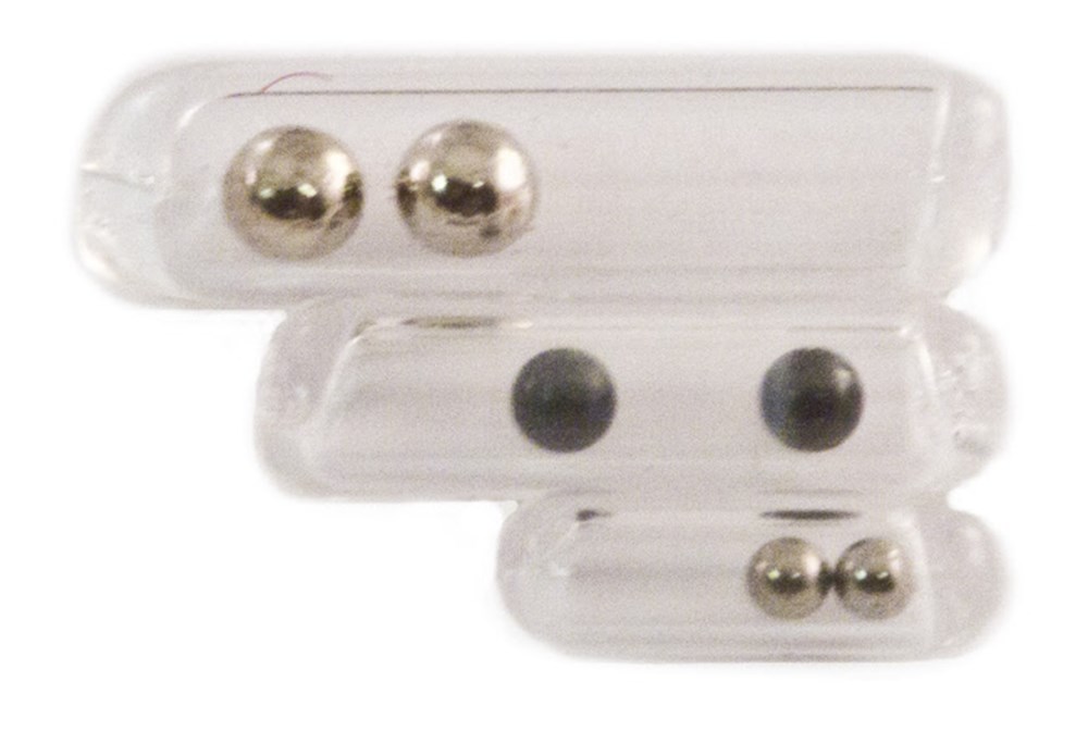 Glass Fly Rattles with Rounded Ends