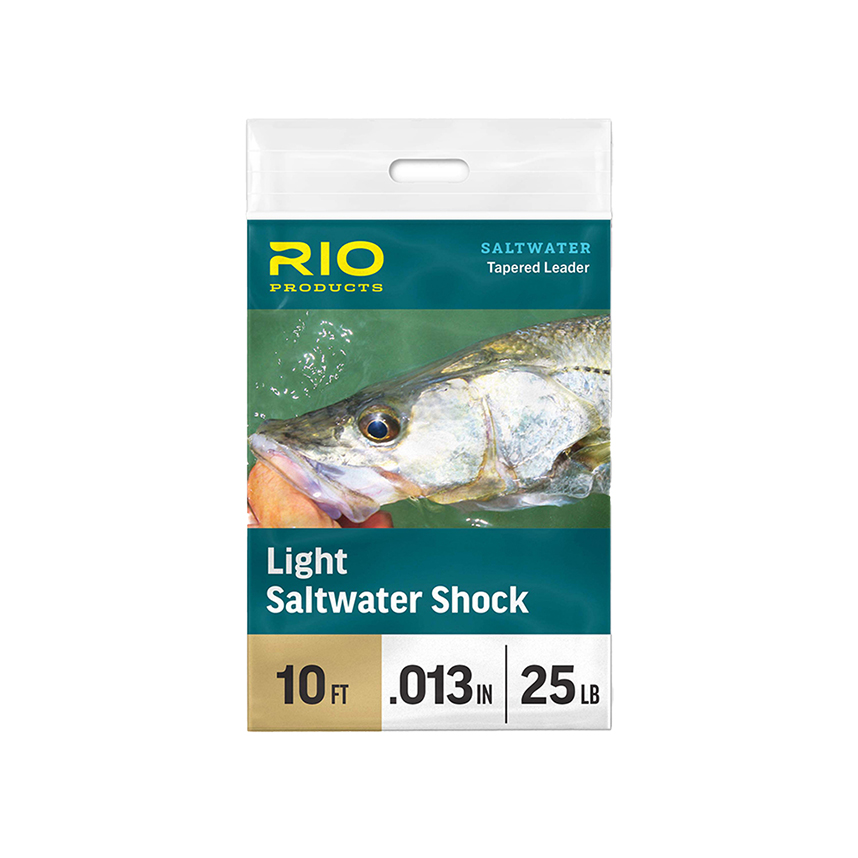 RIO's Light Saltwater shock leaders feature a tough fluorocarbon shock tippet that protects the leader