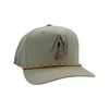 Sage Green hat with the design of a brown trout rising on it