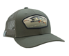 Musky-themed hat for fishing adventures, order today.