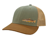 Brown trout design, Tailout Series hat, available for immediate order.