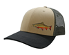 Brook trout design, Tailout Series hat, outdoor adventure-ready, in stock.