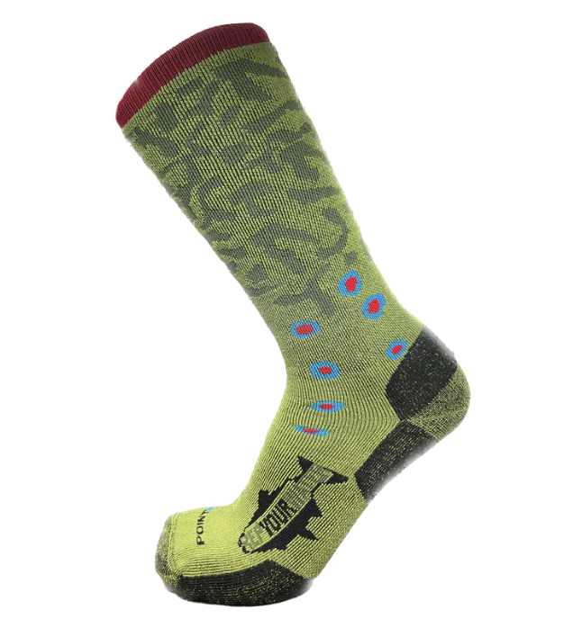 Order Rep Your Water Trout Socks Brook Trout made in USA fishing socks online.