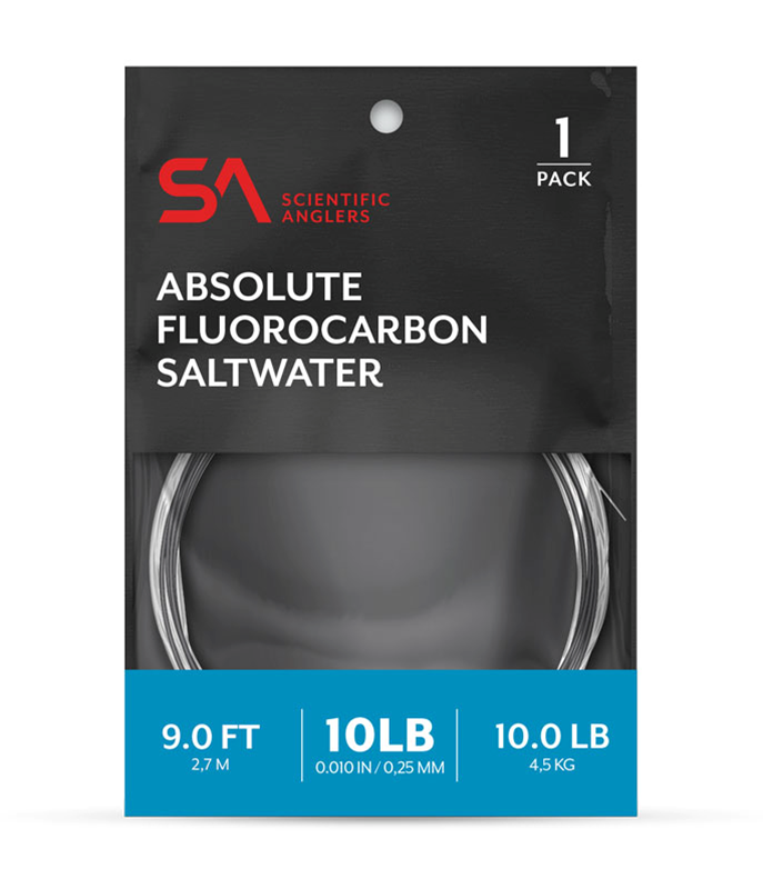 Scientific Anglers Absolute Fluorocarbon Saltwater Leader 9', Buy  Saltwater Fluorocarbon Fly Fishing Leaders Online