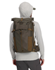 Rear view of model wearing Simms Headwaters Backpack