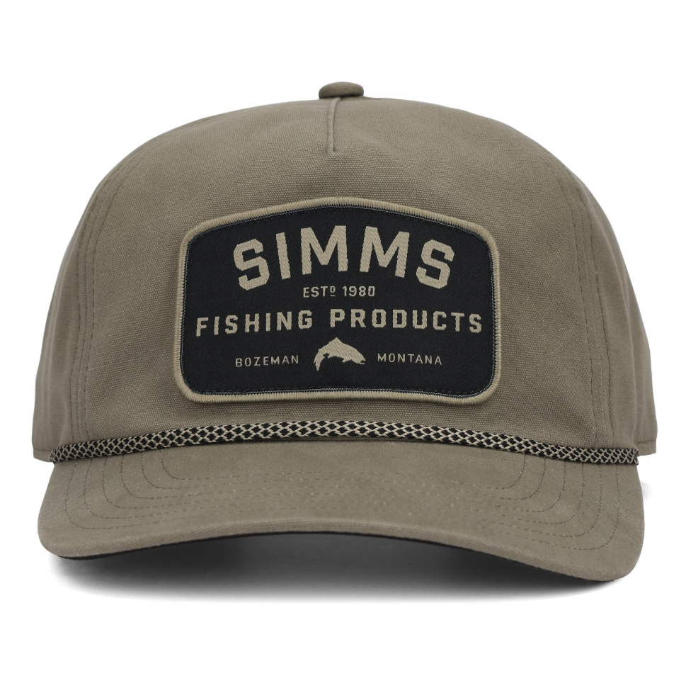 Simms Double Haul Rope Cap Stone color.