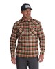 Outdoor-ready Simms flannel shirt with cozy warmth.