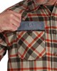 Simms Santee Flannel, rugged and soft fabric for comfort.