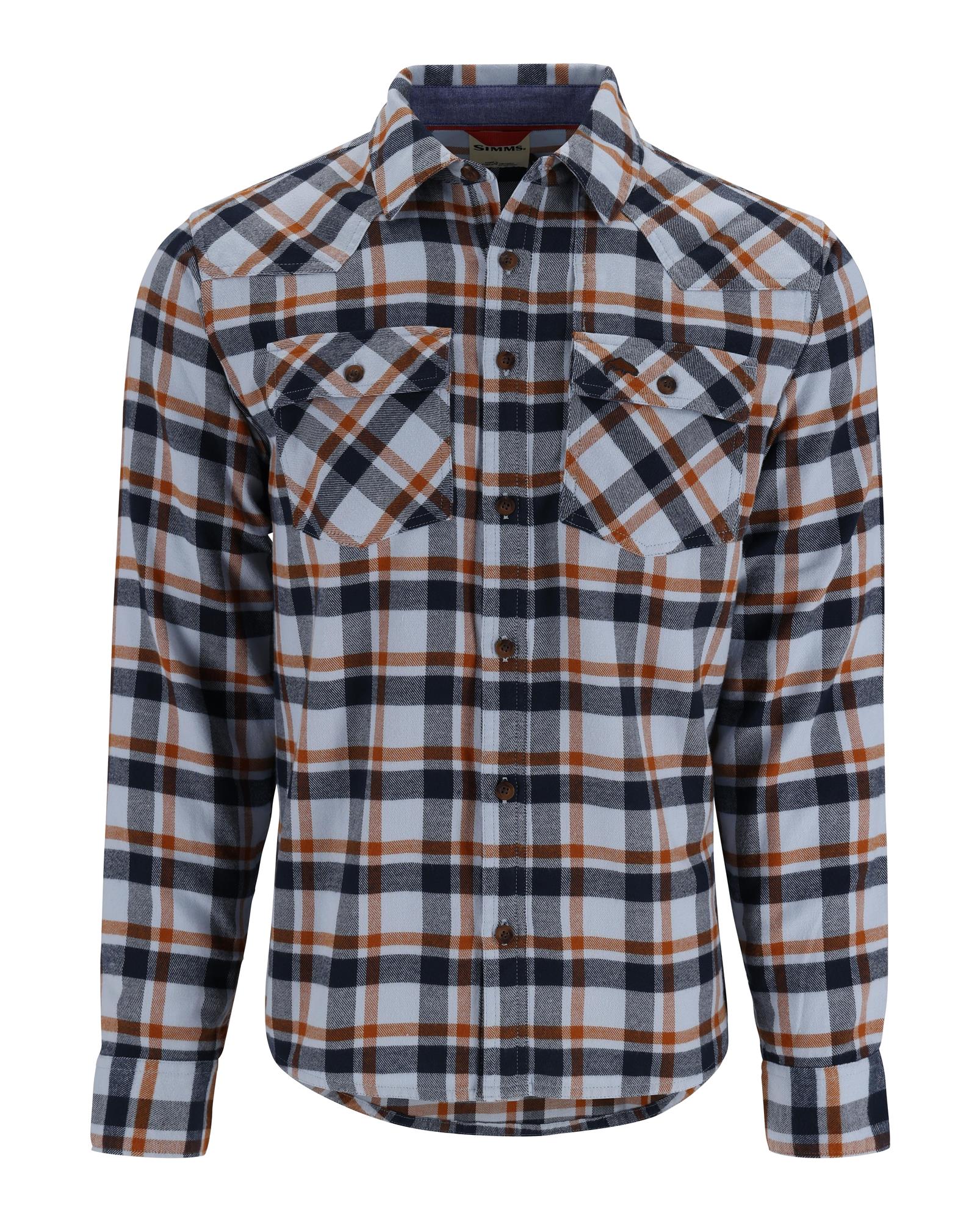 Santee Flannel shirt by Simms in classic plaid design.