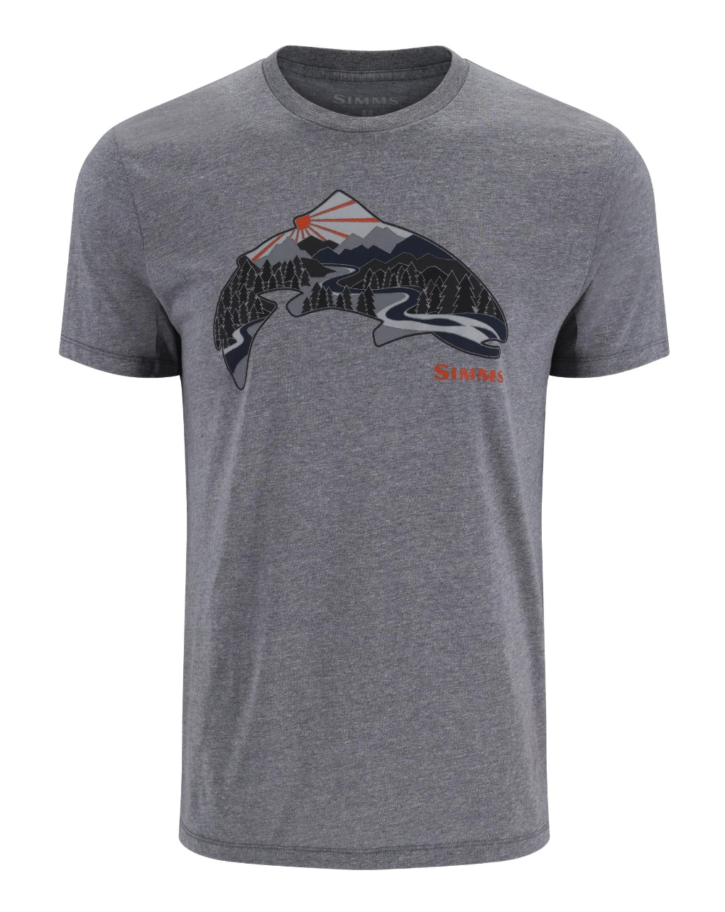 Soft, lightweight Simms t-shirt perfect for outdoor adventures.