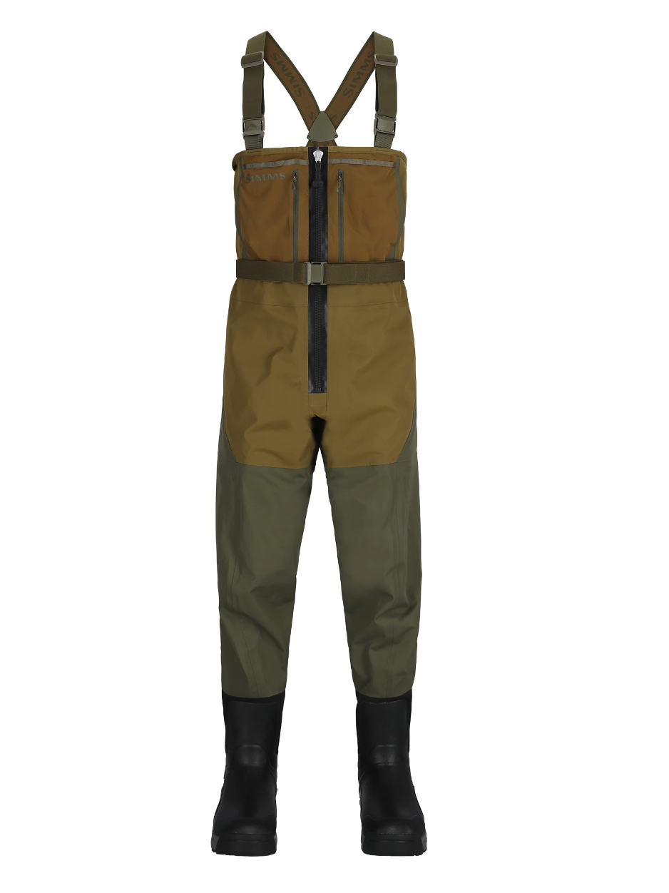 Simms Freestone Bootfoot Waders with durable 4-layer Toray QuadraLam for cold-weather fishing