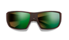 Front view of  Smith Guide's Choice Polarized Sunglasses Black Polarchromic Brown Green Mirror