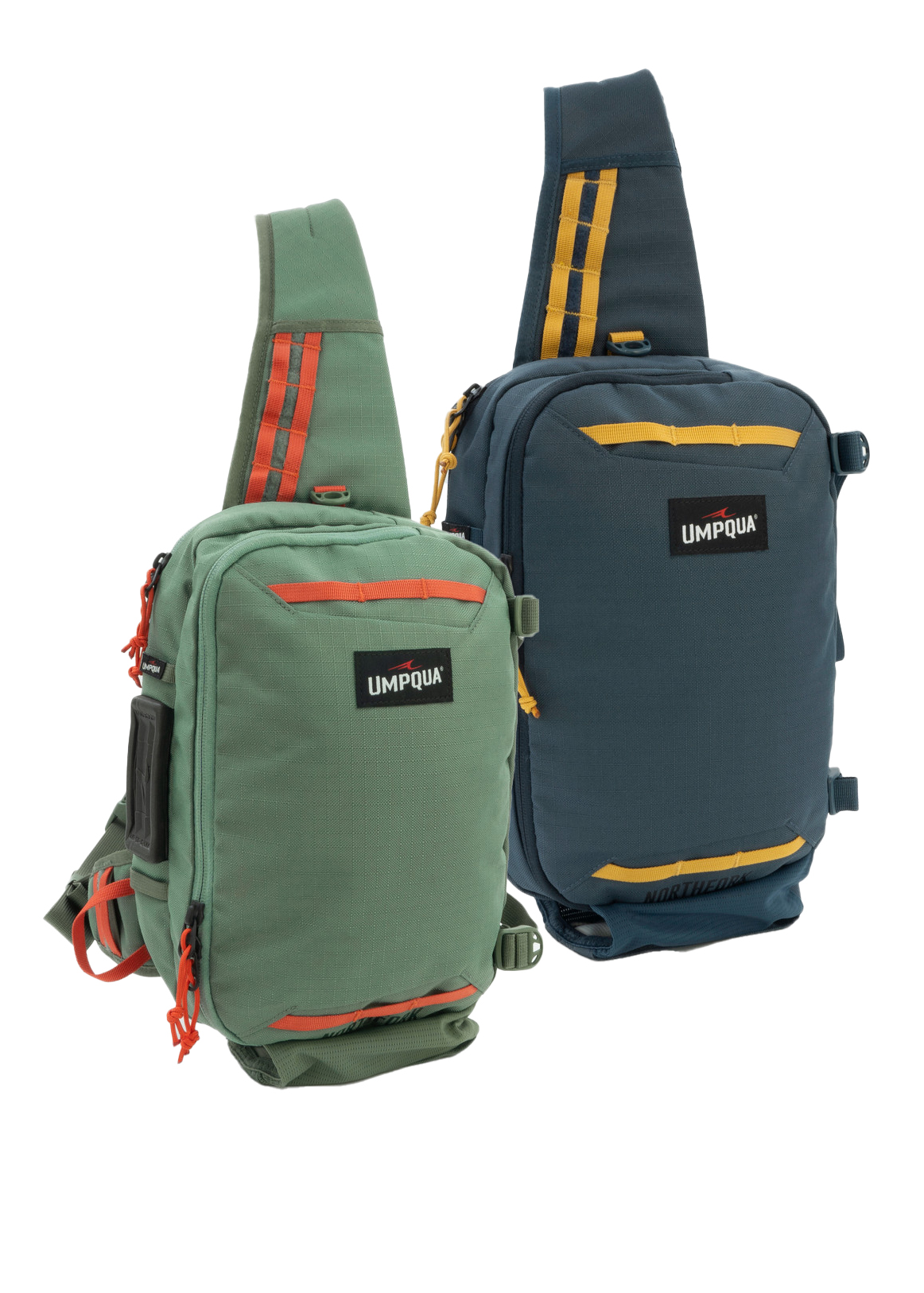 Compact Umpqua NorthFork Sling Pack, perfect for fishing while traveling